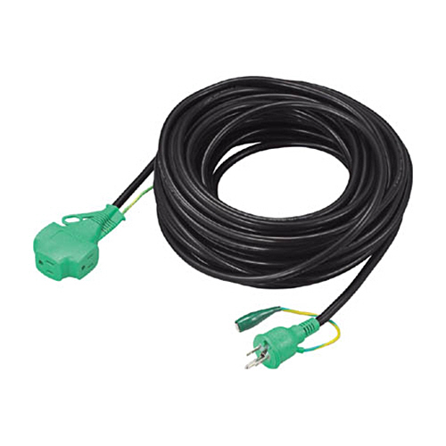 ﾄﾘﾌﾟﾙﾎﾟｯｷﾝ延長ｺｰﾄﾞｱｰｽ付き 極太ｿﾌﾄ電線 20m 黒 1本画像