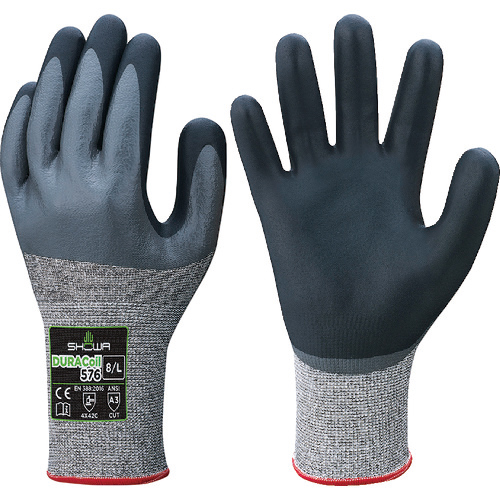 耐切創手袋 NO576 ﾃﾞｭﾗｺｲﾙ576 ｸﾞﾚｰ Lｻｲｽﾞ 1双画像