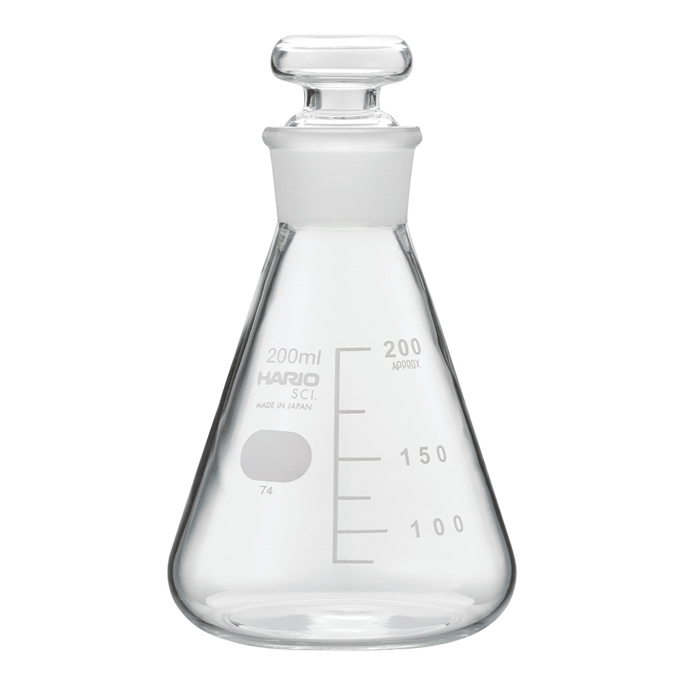 共栓三角フラスコ 200mL（TS27）画像