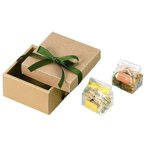 片段ギフトボックス リボン付き（140×140×高80mm）画像