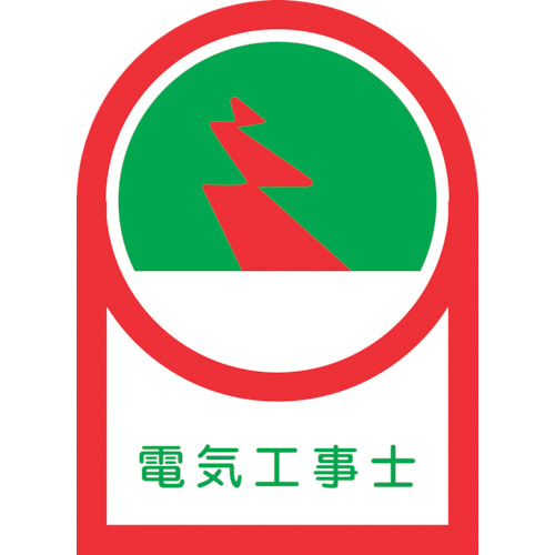 ﾍﾙﾒｯﾄ用ｽﾃｯｶｰ 電気工事士 35×25mm ｵﾚﾌｨﾝ 1ﾊﾟｯｸ(10枚)画像