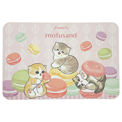 モフサンド　珪藻土入り　ソフトバスマット　マカロンにゃん画像
