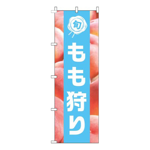 もも狩り写真水色帯画像