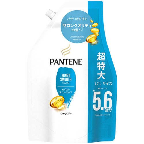 ﾊﾟﾝﾃｰﾝ ﾓｲｽﾄｽﾑｰｽｹｱ ｼｬﾝﾌﾟｰ つめかえ用 超特大 1.7L 1ﾊﾟｯｸ画像