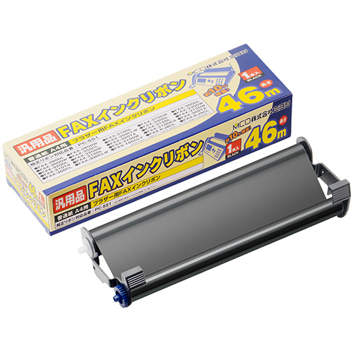 ﾐﾖｼ PC551対応ｲﾝｸﾘﾎﾞﾝ 汎用品 46m 1本画像