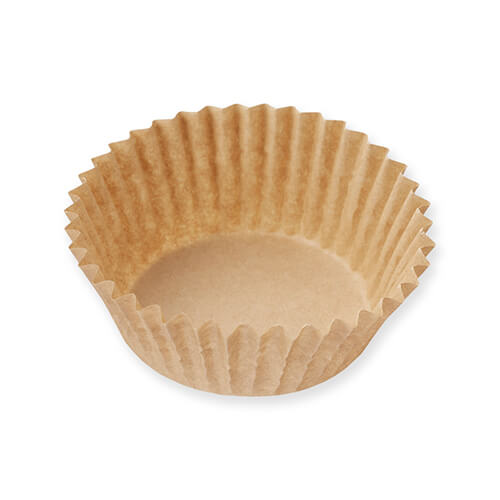 シンメイ おかずカップ 両面シリコンクラフトケース 丸型 60×30 クラフト 200枚画像