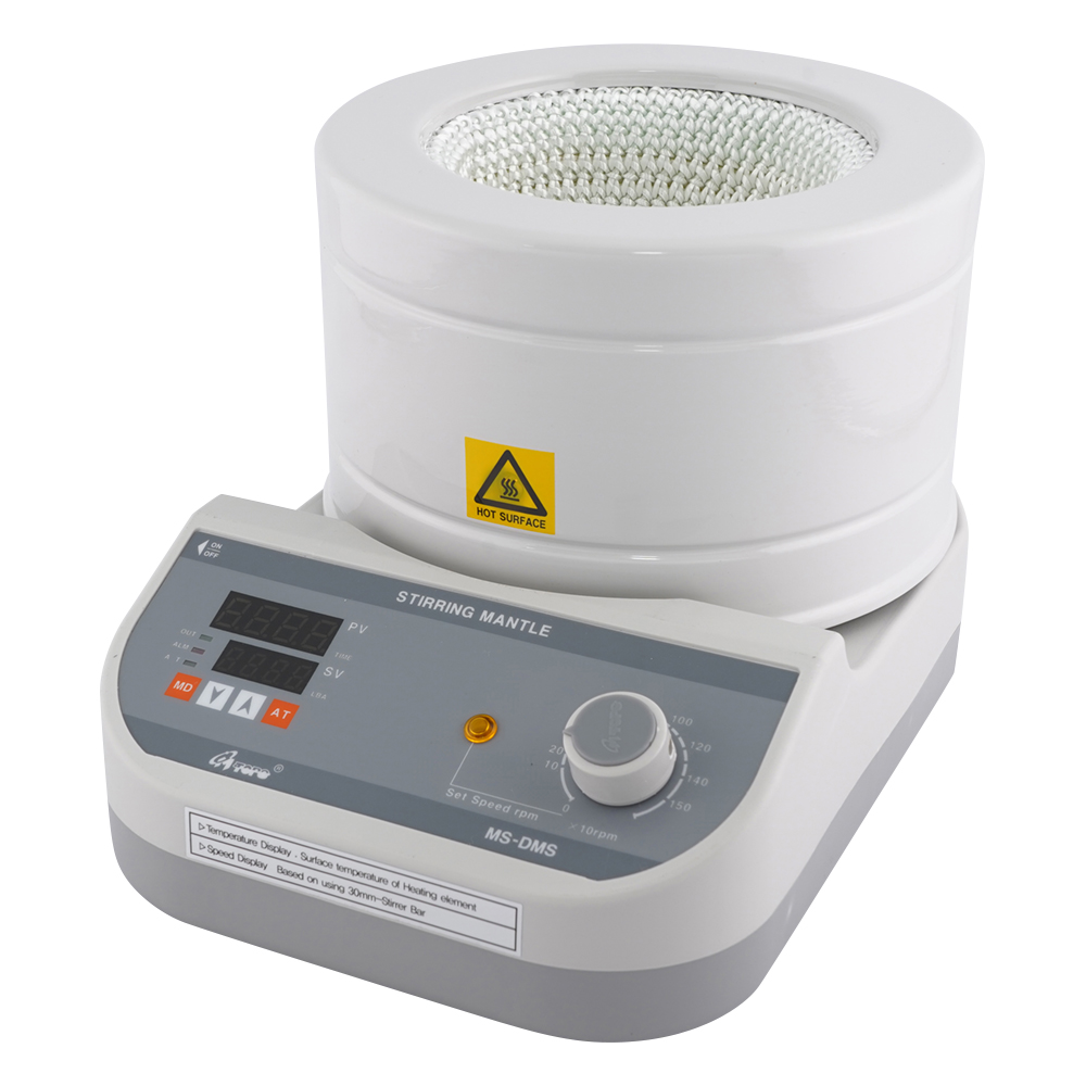 フラスコ用マントルヒータースターラー　デジタル温度調節器付き　500mL