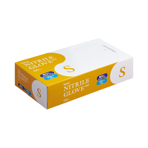 ニトリル手袋＃２０３９　粉無　Ｓ　青１００枚×３０画像