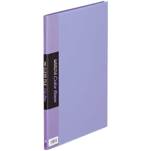 カラーベース固定式　Ａ４縦１０ポケット　青×１０画像