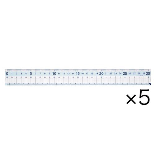 再生ＰＥＴすべり止め機能付直定規　３０ｃｍ×５画像