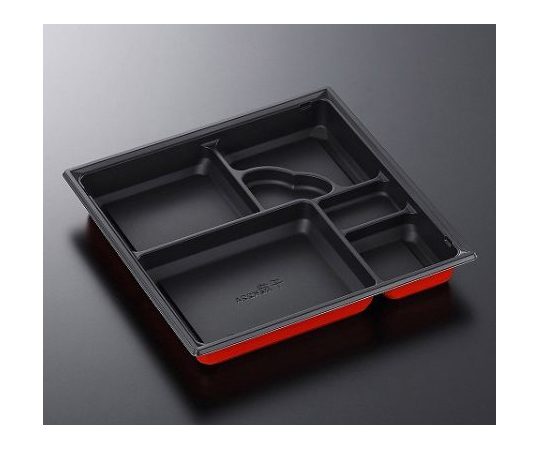 弁当容器 CT千歳 K22A BK-赤 身 400枚画像