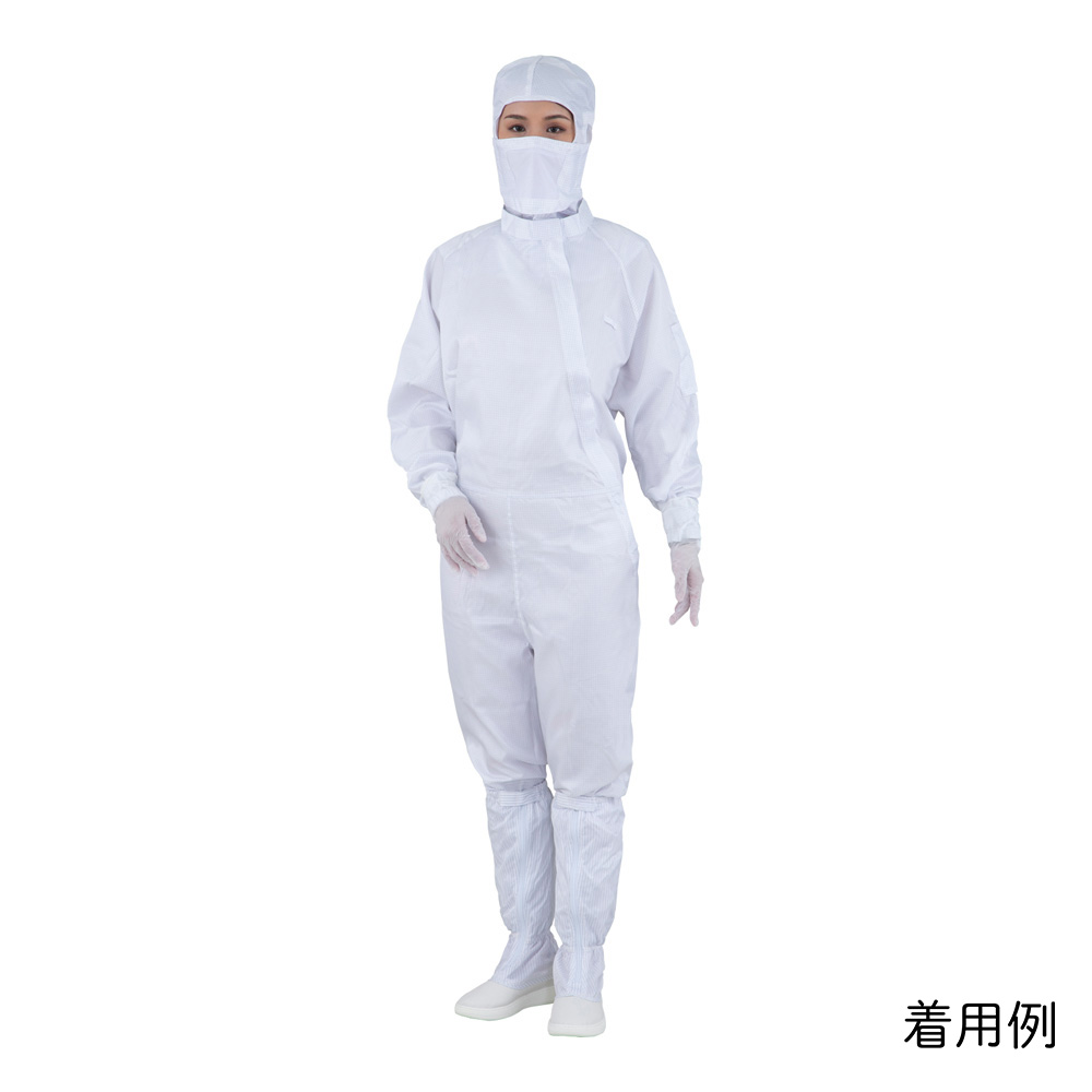 アズピュアCRウェア（フード別・サイドファスナー型）　白　M画像