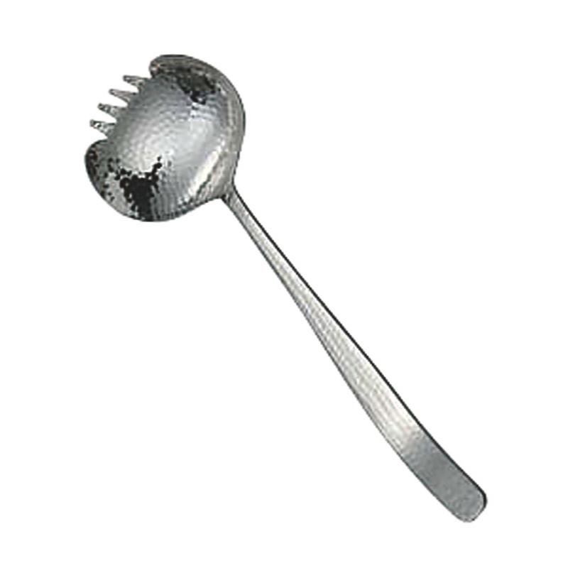 調理道具 18-8食道楽 槌目 櫛付お玉画像