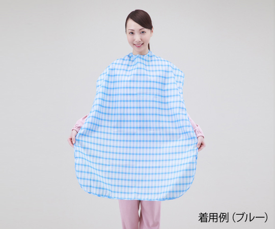 食事用エプロン　ブルー画像