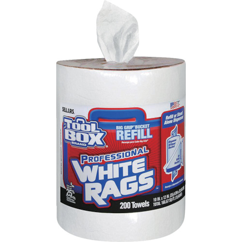 ＳＥＬＬＡＲＳ　ＴＯＯＬＢＯＸ［［Ｒ上］］　ホワイトラグズ（ケース付）　詰め替え用　ホワイト　２００シート　Ｚ４００画像