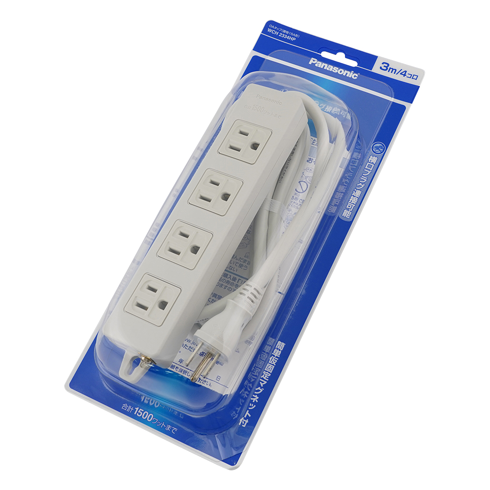 OAタップ（接地15A形） 4個口 3m画像