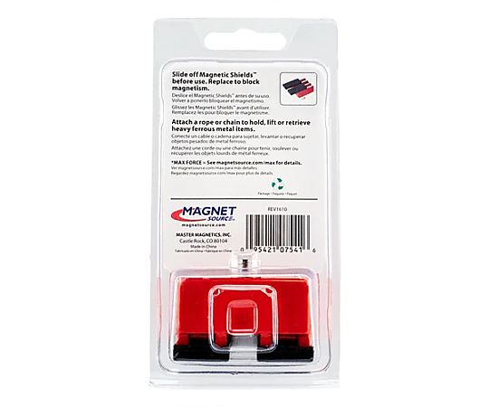 50x50mm 超強力マグネット(アイボルト付) アイボルトが付いた強力マグネットの横からのアングル
