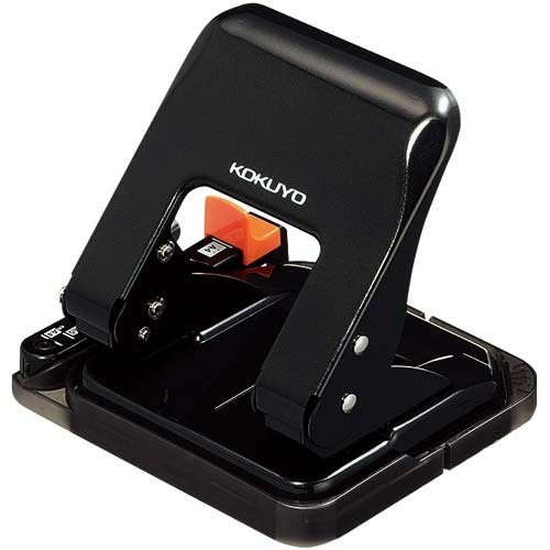 ２穴パンチ　ラクアケ　２５枚穿孔　ブラック　３個画像