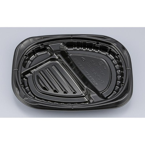 シーピー化成 弁当容器 CBFまろん7-3 黒 本体画像