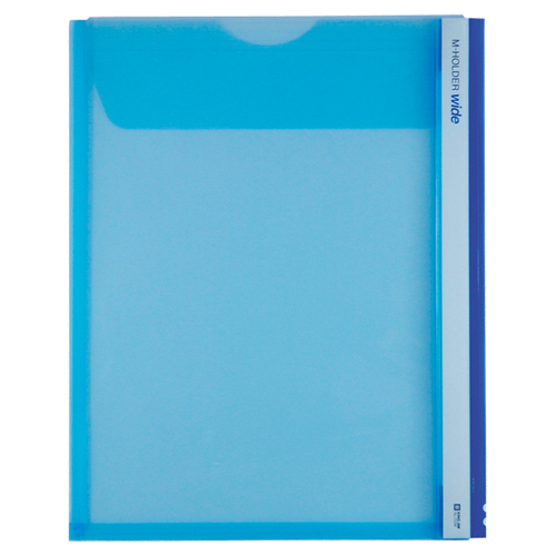 Mﾎﾙﾀﾞｰ A4ﾀﾃ 青 ﾌﾀ付 とめまるﾀｯｸ1組付 1ｾｯﾄ(5枚)画像