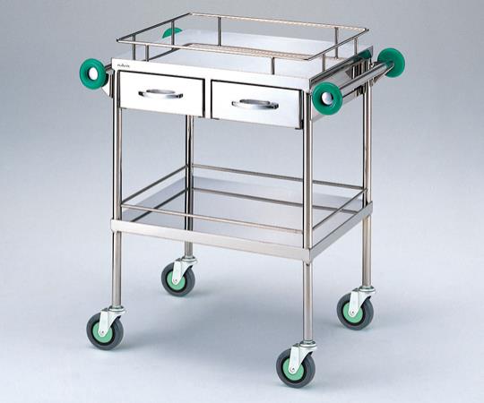 とっても静かな回診車(引出付･抗菌ハンドル) 600(790)×450×850mm画像