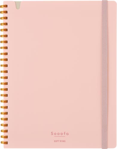 ソフトリングノートスーファ方眼罫Ａ５変形　桃×５画像