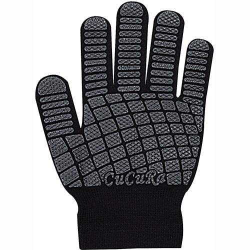 CuCuRa(ｷｭｷｭﾗ) すべり止め付軍手 ﾌﾞﾗｯｸ 1双画像