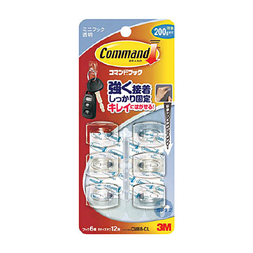 ｺﾏﾝﾄﾞﾌｯｸ ｸﾘｱ ﾐﾆ (ﾌｯｸ6個+ﾀﾌﾞ(S)12枚) 1ﾊﾟｯｸ画像