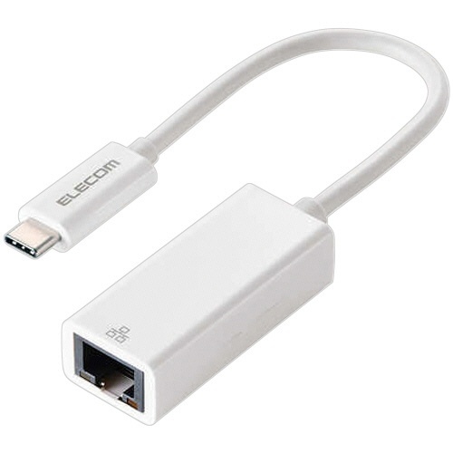 USB-C 1Gbps有線LANアダプター ホワイト (RoHS指令準拠10物質) 1個