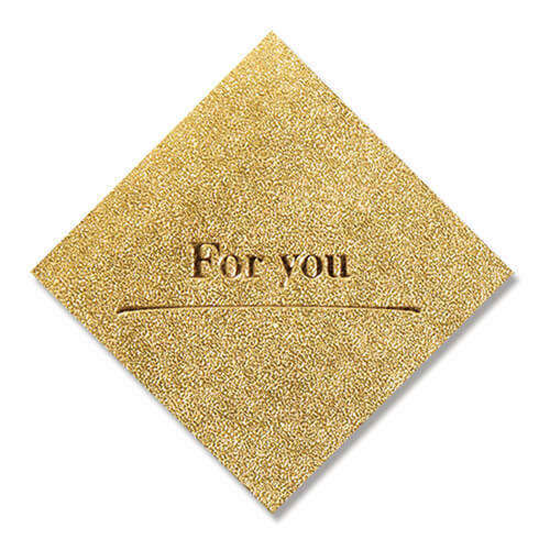 ギフトシール スクエア フォーユー金 ３２片画像