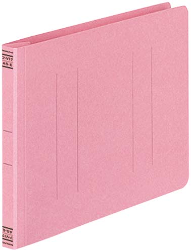 フラットファイルＶ樹脂とじ具　Ａ５横　桃　１０冊画像