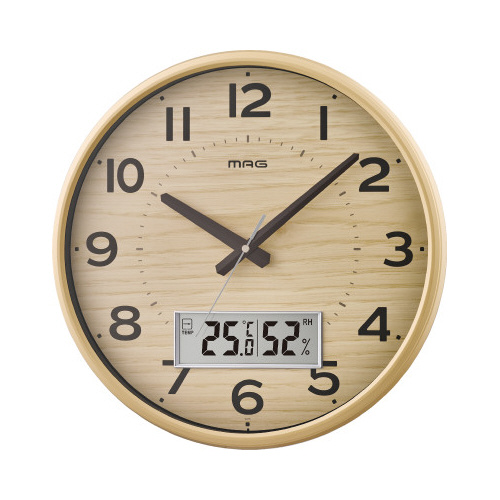ＭＡＧ　デジアナ電波掛時計　ゴーフル　ナチュラル