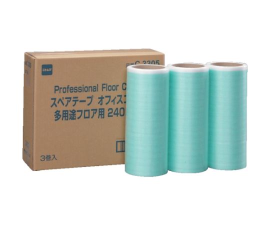 オフィスコロコロ多用途フロア用スペアテープ 幅240mm （3巻入）画像