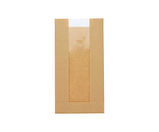 食品袋 窓付ガゼットパック 12-23 筋入無地クラフト 100枚入画像