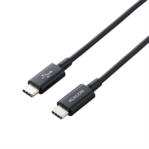 USB2.0ケーブル(C-C、PD対応、耐久仕様)　ブラック　1m　RoHS指令準拠(10物質)　1本