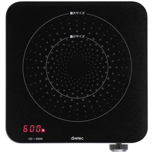 IHｸｯｶｰ ﾐﾆﾁｭﾗ 800W ﾌﾞﾗｯｸ 1台画像