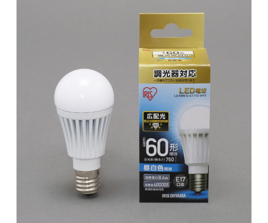LED電球　広配光　調光　60形相当　昼白色画像