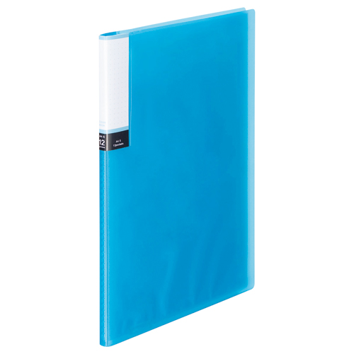 ｸﾘｱﾌﾞｯｸ(透明表紙) A4ﾀﾃ 12ﾎﾟｹｯﾄ 背幅8mm ﾌﾞﾙｰ 1ｾｯﾄ(10冊)画像