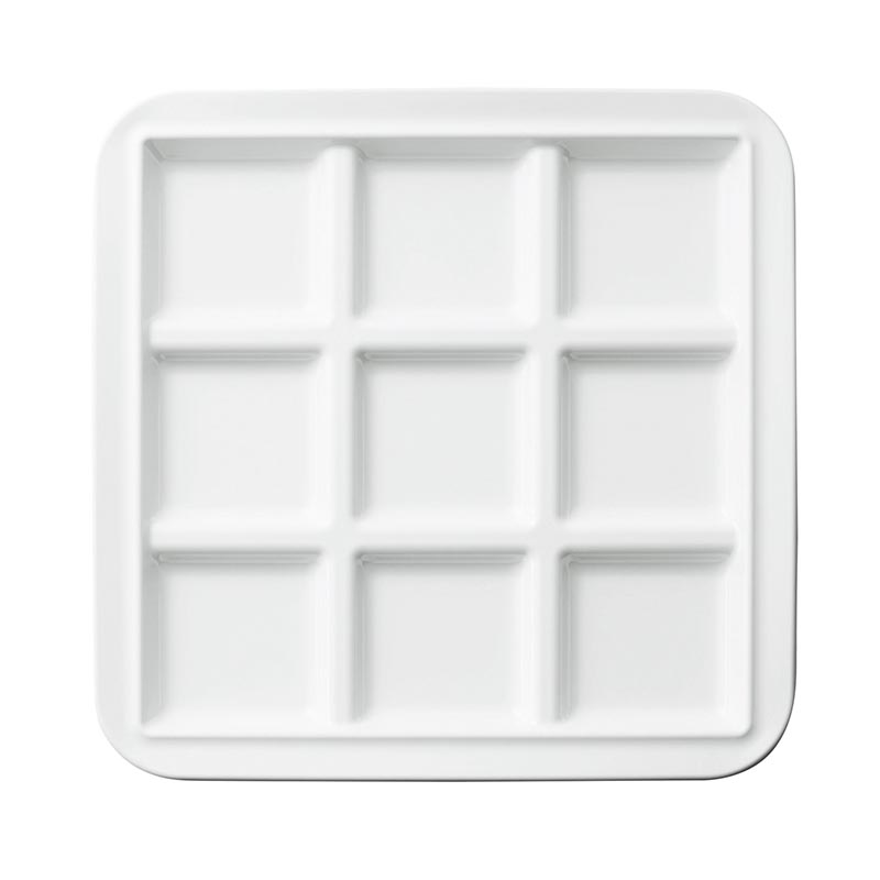 メラミン食器 パズルプレート キュウプレート CH-9 白(W) 台和画像