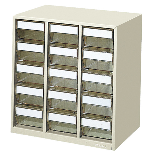 部品ｹｰｽ 5段×3列 ﾗｲﾄｸﾞﾚｰ 1台画像