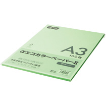 αｴｺｶﾗｰﾍﾟｰﾊﾟｰII A3 ｸﾞﾘｰﾝ 少枚数ﾊﾟｯｸ 1冊(100枚)画像