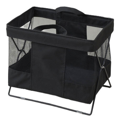 手荷物収納ﾊﾞｽｹｯﾄ S ﾌﾞﾗｯｸ 1個画像