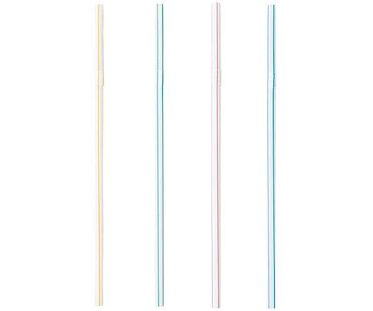 ストライプストロー 4色アソート 裸 500本入画像
