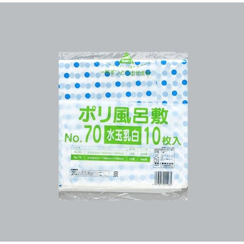 ポリ風呂敷 No.70 水玉乳白 福助工業画像