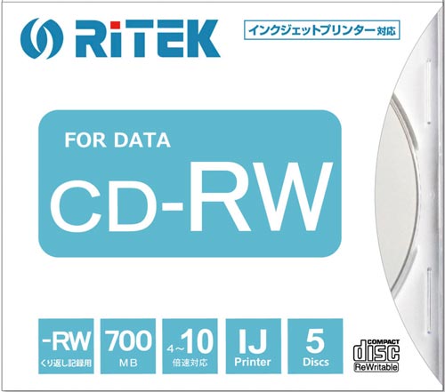 データ用ＣＤ－ＲＷ　１０倍速　７００ＭＢ画像