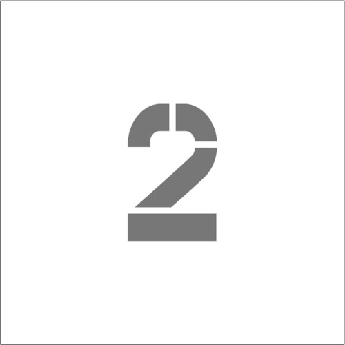 ステンシル　マグネット　2　文字サイズ150×95mm　1枚画像