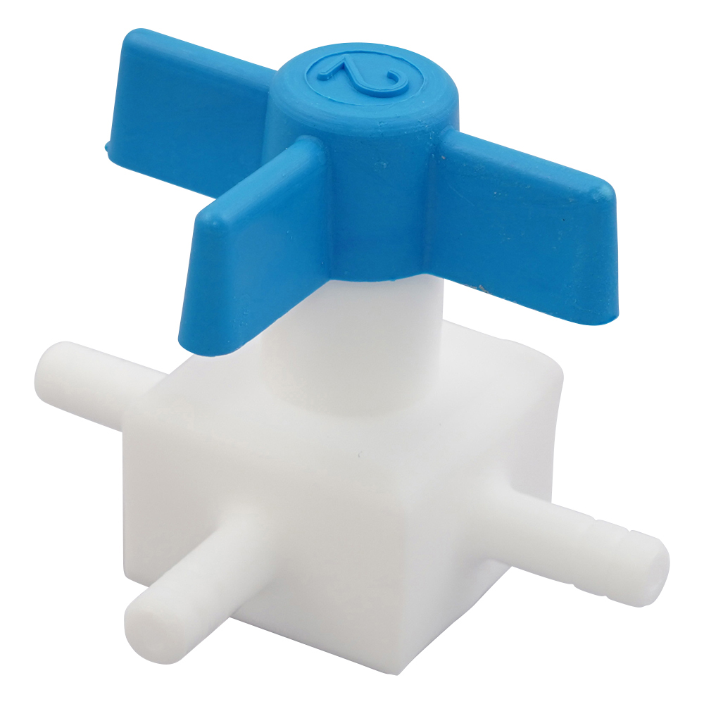 フッ素樹脂製三方コック(差し込み止)画像