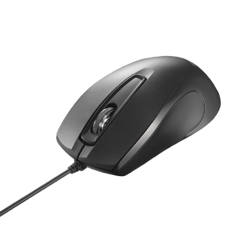 ３ボタン有線ＢｌｕｅＬＥＤ　高耐久マウス　ブラック