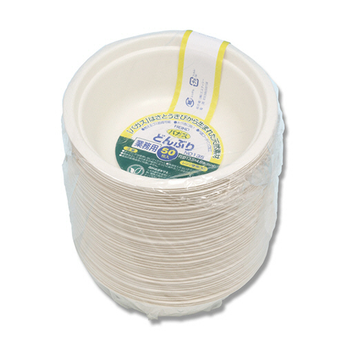 紙皿 ﾊﾞｶﾞｽﾍﾟｰﾊﾟｰｳｪｱ 業務用 丼 C350 ND135 1ｾｯﾄ(1200枚:50枚×24ﾊﾟｯｸ)画像