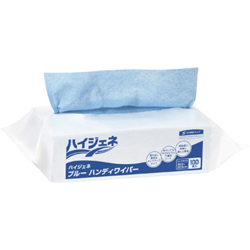 ﾊｲｼﾞｪﾈ ﾌﾞﾙｰﾊﾝﾃﾞｨﾜｲﾊﾟｰ 1ｹｰｽ(1600枚:100枚×16ﾊﾟｯｸ)画像